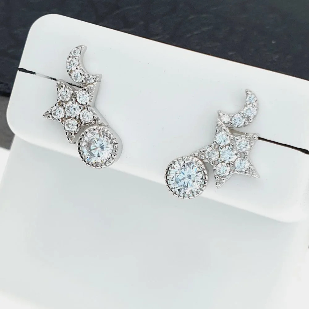 925 sterling silver luxury CZ earrings for women/girls, Best forRJUS2172
